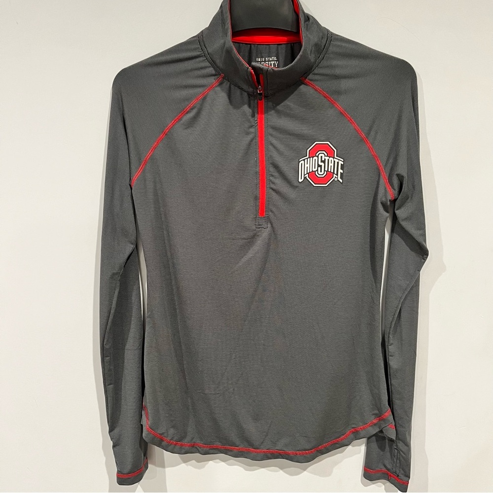 Ohio State Buckeyes Pullover Men’s Sz M Gray Varsity Apparel  1/4 Zip